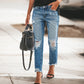 👖✨ Kvinnors slitna, trasiga jeans i retrostil – vintage-stil, bekväm passform och en avslappnad look med mycket personlighet-9