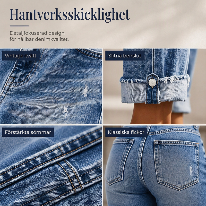 Damodlade lediga raka ben med slitageeffekt-6