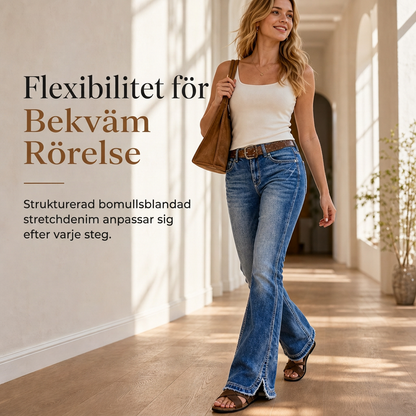 🚚 Fri frakt på just den här produkten!  📢📢50 % rabatt!!! 🎉✨ Retro-jeans med hög midja för damer, i denim