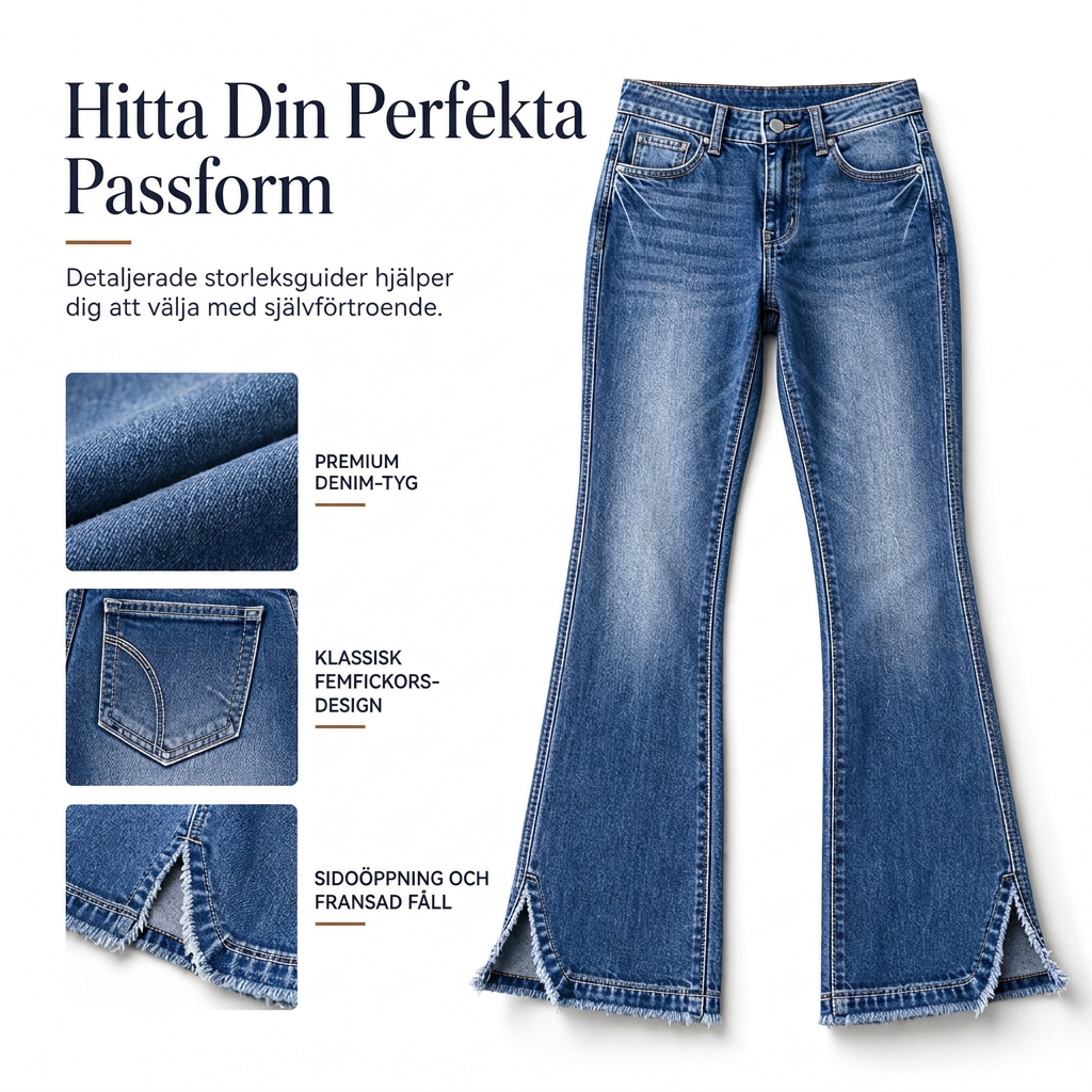 🚚 Fri frakt på just den här produkten!  📢📢50 % rabatt!!! 🎉✨ Retro-jeans med hög midja för damer, i denim-8