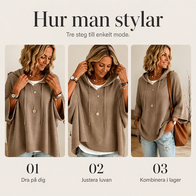 Damtröja med huva och dragsko-6