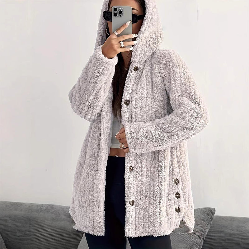 🍂Bästsäljande höstnyheter|Mysig teddyjacka för kvinnor – Varm, mjuk och elegant vardagsstil-11