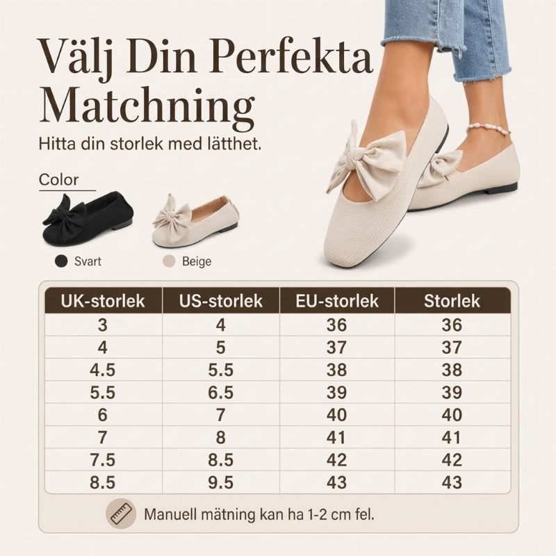 🌸 Ny kollektion – Platta damskor med fyrkantig tå 👠 Stickat tyg, elegant rosett och bekväm att ha på sig varje dag ✨-5