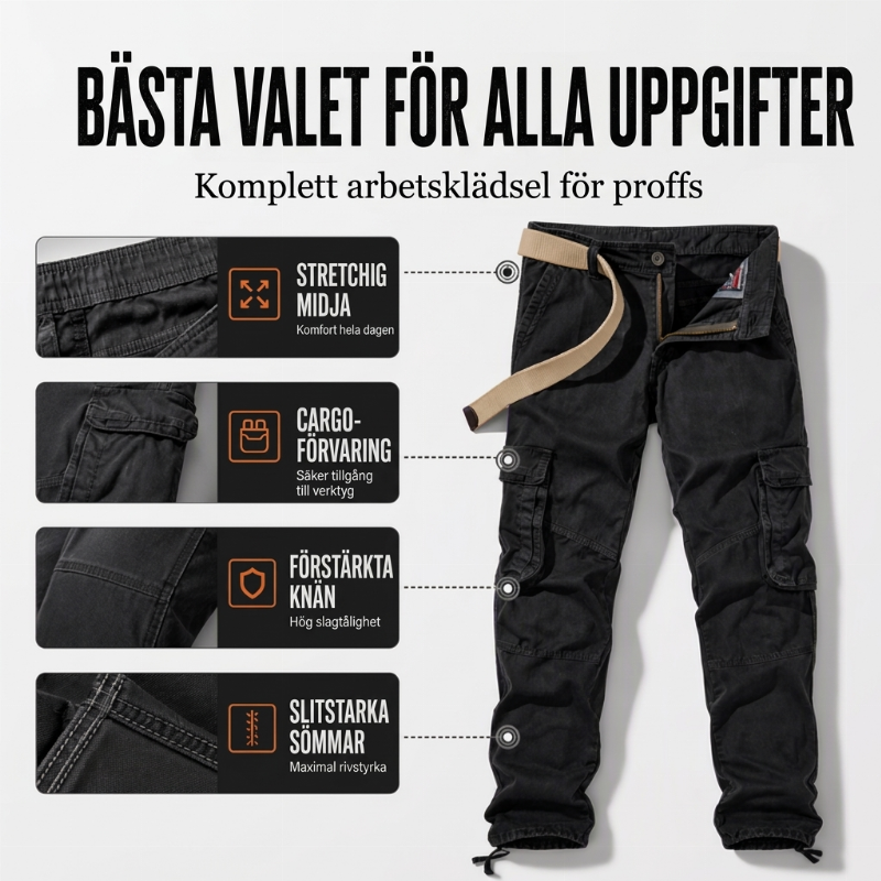 🔥50 % rabatt! Nyhetserbjudande✨|Robusta vardagsbyxor för män – stretchkomfort och funktionell design-1