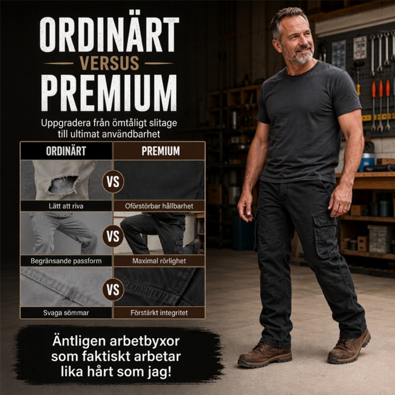 🔥50 % rabatt! Nyhetserbjudande✨|Robusta vardagsbyxor för män – stretchkomfort och funktionell design-3