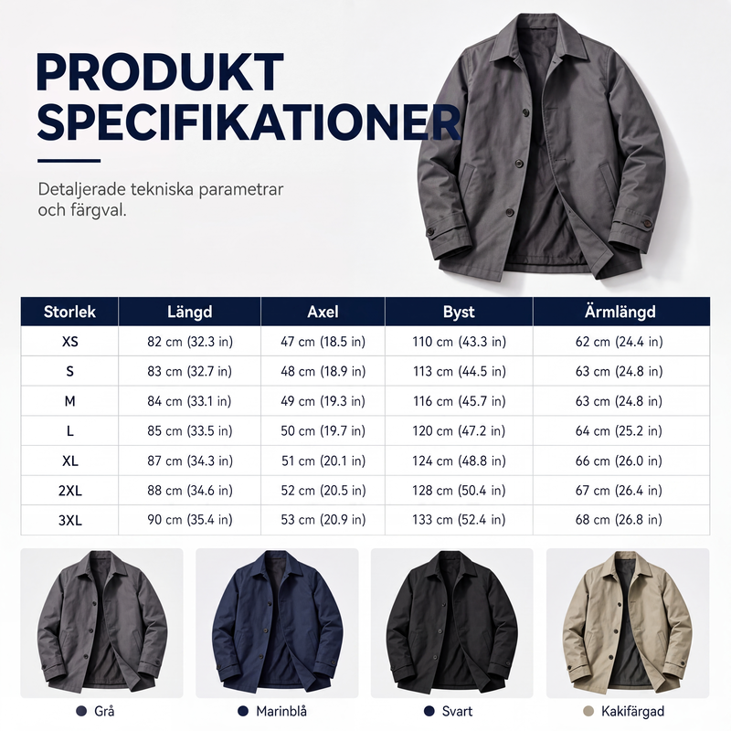 Bästsäljare🔥|Premium herrjacka med vattenavvisande design – stil för varje dag-7