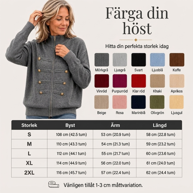 ⏳ Het erbjudande! |Bekväm stickad jacka med hög krage – värme och stil för kyligare dagar-2