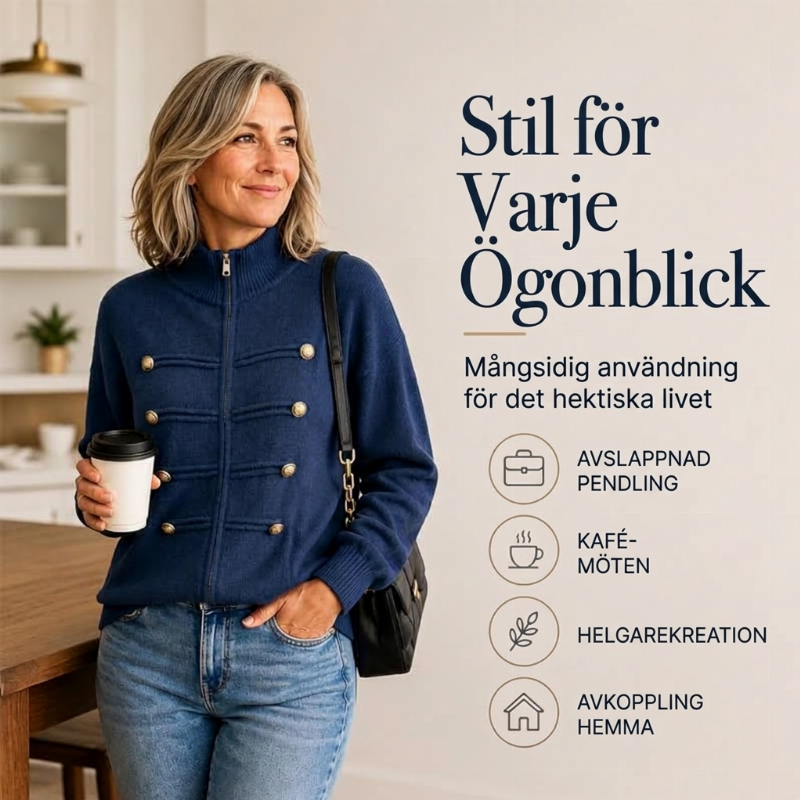 ⏳ Het erbjudande! |Bekväm stickad jacka med hög krage – värme och stil för kyligare dagar-5