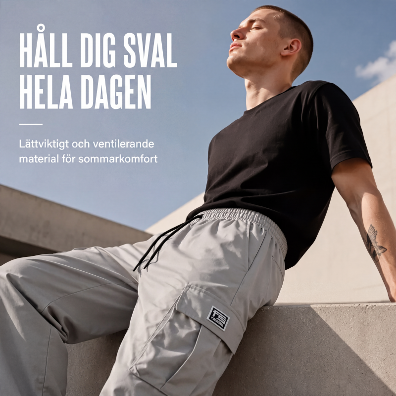 Kvinnors lediga och avslappnade arbetsbyxor med lastfickor-3
