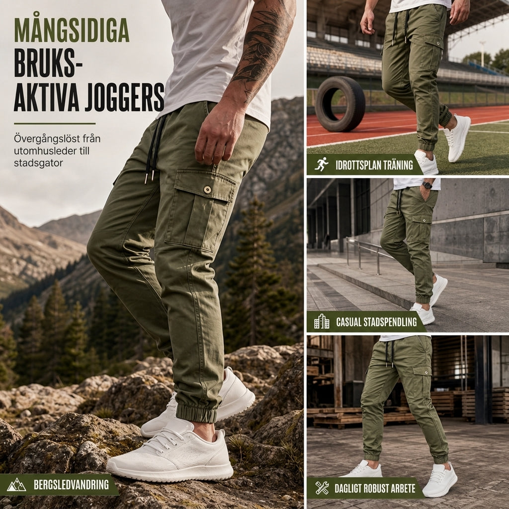 Lätta vardagliga cargobyxor, frilufts- och vandringsjoggingbyxor för höst- och vintersporter, löpning och träning-5