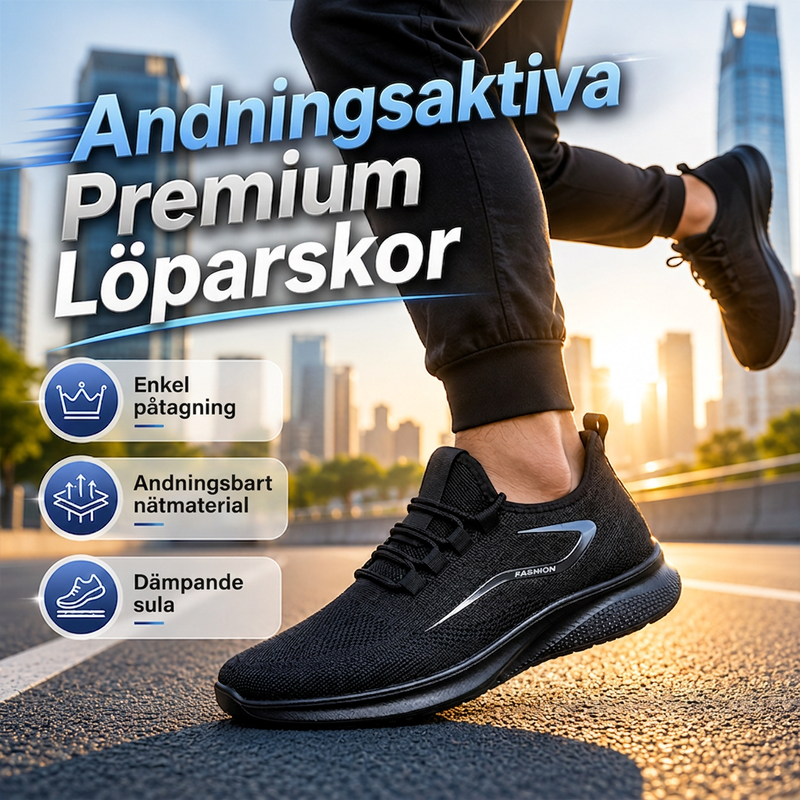 Andningsbara löparskor för män