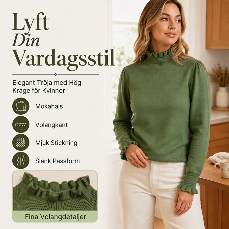 🔥 49 % RABATT UNDER BEGRÄNSAD TID! 👚 Elegant stickad topp för kvinnor med volanger – bekväm, feminin och sofistikerad ✨