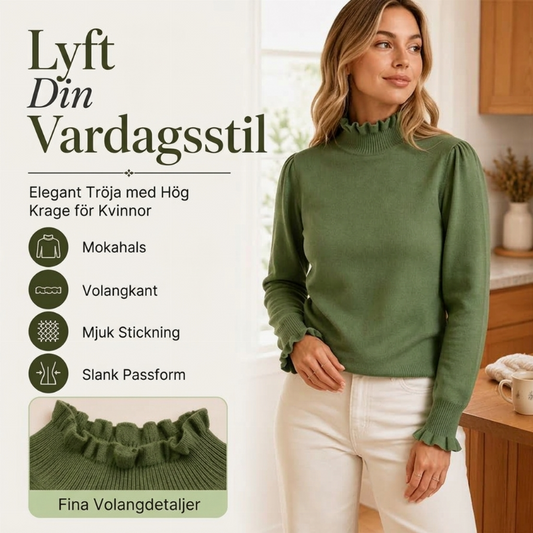 🔥 49 % RABATT UNDER BEGRÄNSAD TID! 👚 Elegant stickad topp för kvinnor med volanger – bekväm, feminin och sofistikerad ✨