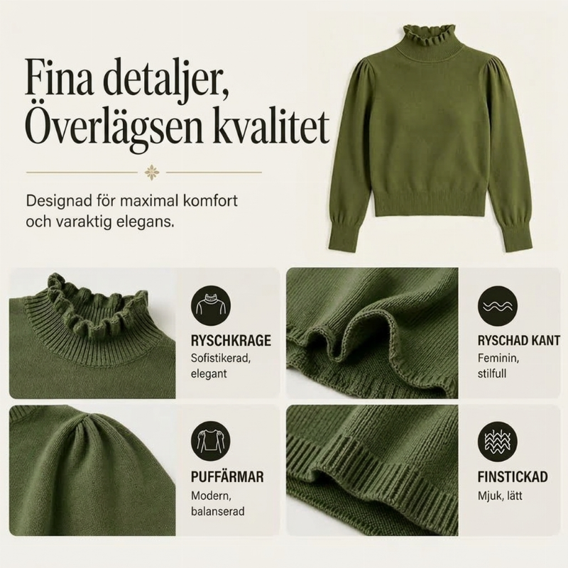 🔥 49 % RABATT UNDER BEGRÄNSAD TID! 👚 Elegant stickad topp för kvinnor med volanger – bekväm, feminin och sofistikerad ✨-1