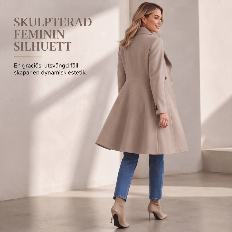 🍂Höstens exklusiva erbjudande|Elegant Mellanlång Kappa för Dam – Skräddad Siluett & Tidlös Stil🧥-3