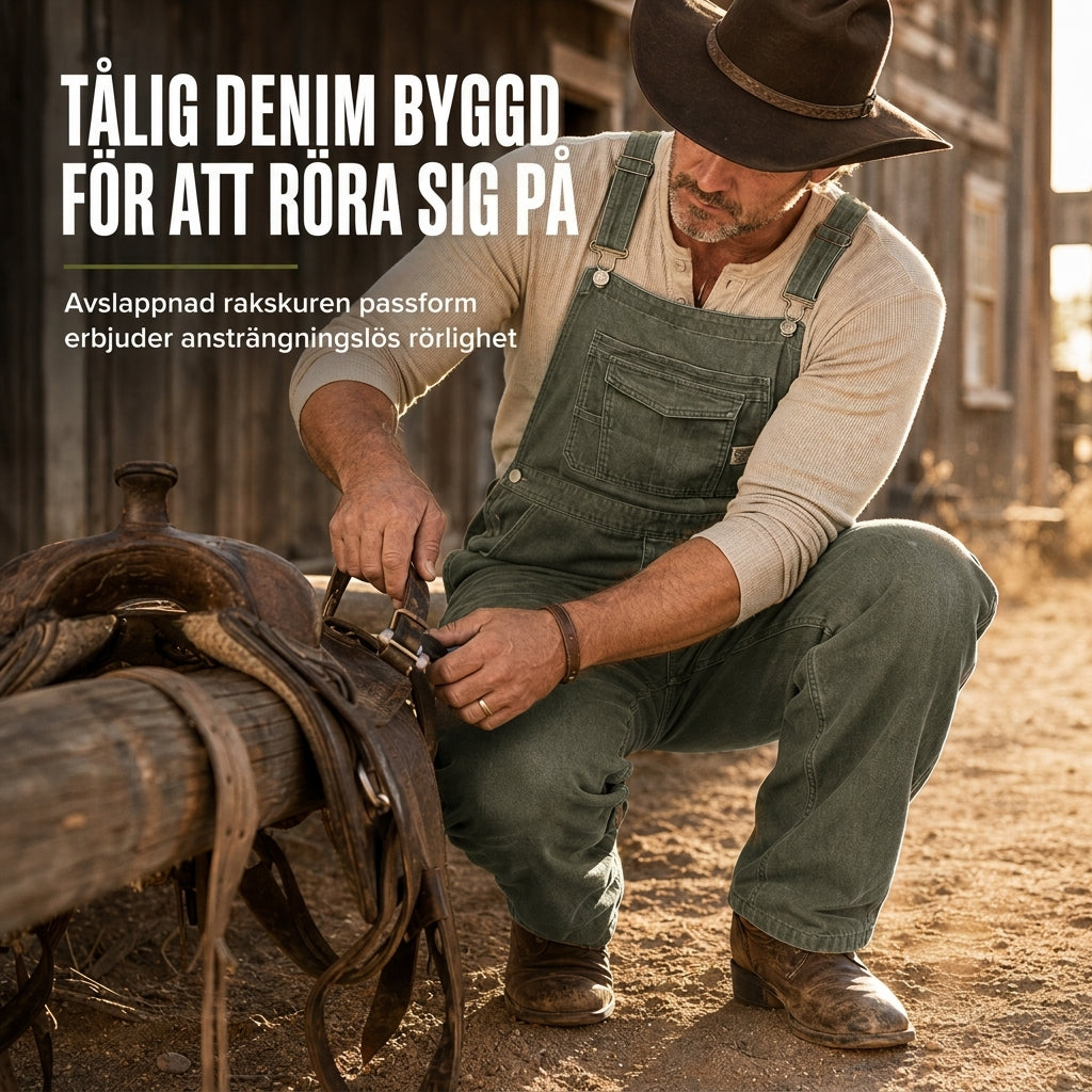 📢🎉50 % rabatt!!!🛍️✨Tjocka bomullsoveraller för herrar, avslappnad passform, raka ben, praktiska hängselbyxor med flera fickor-2