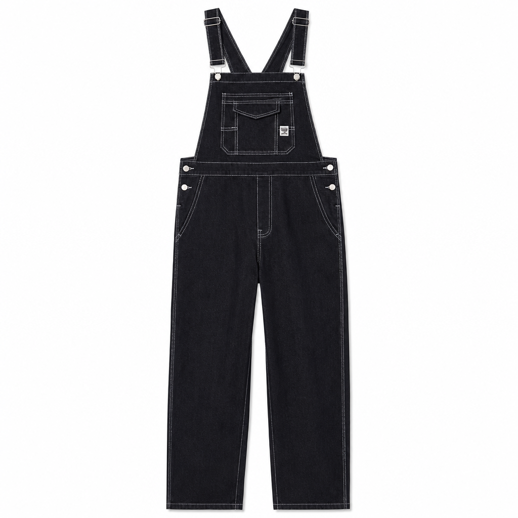 📢🎉50 % rabatt!!!🛍️✨Tjocka bomullsoveraller för herrar, avslappnad passform, raka ben, praktiska hängselbyxor med flera fickor-7