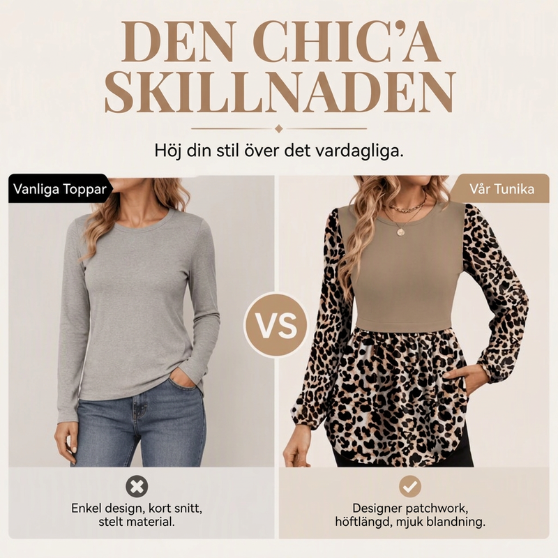 🔥50% OFF Damtopp med leopardmönster och långa ärmar-5
