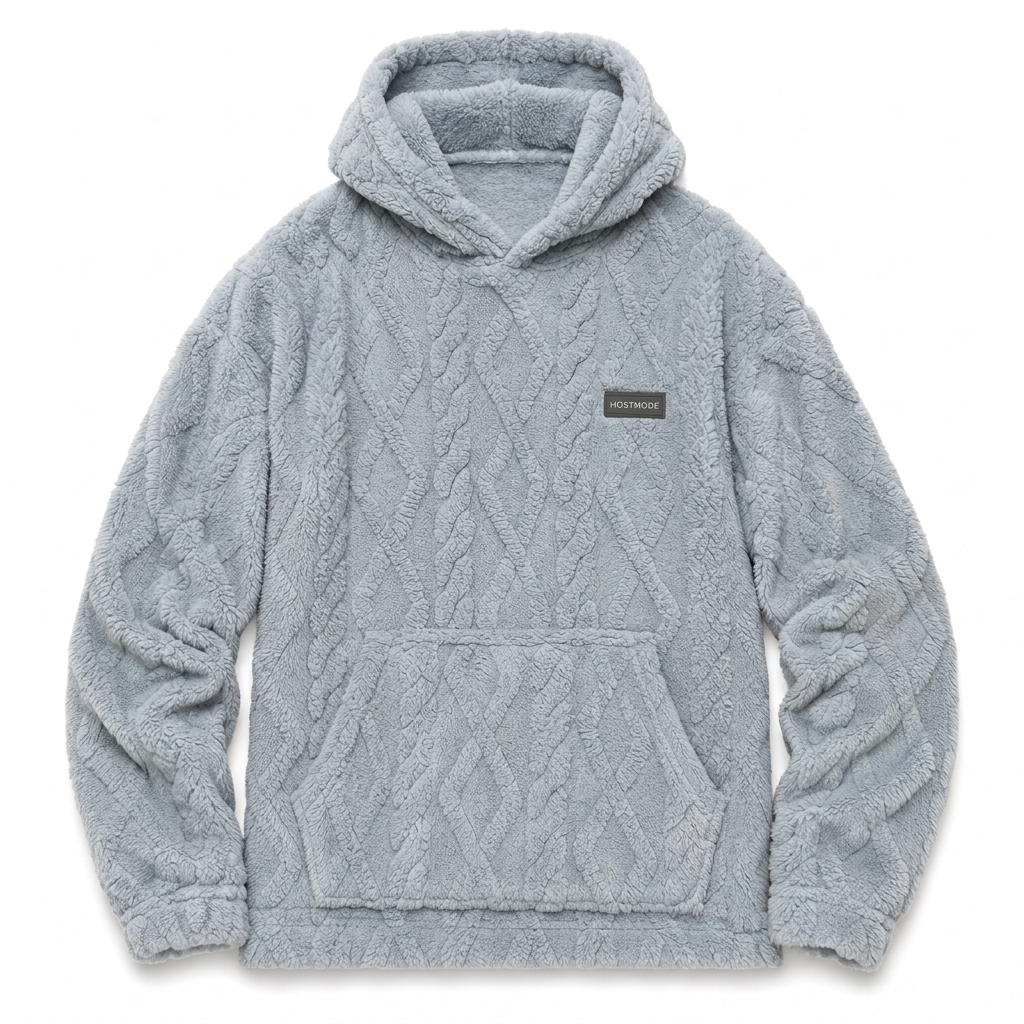 Herrluva med fleecefoder för vinter, jacquardmönstrad, långärmad pullover-tröja för avslappnad utomhusbruk-9