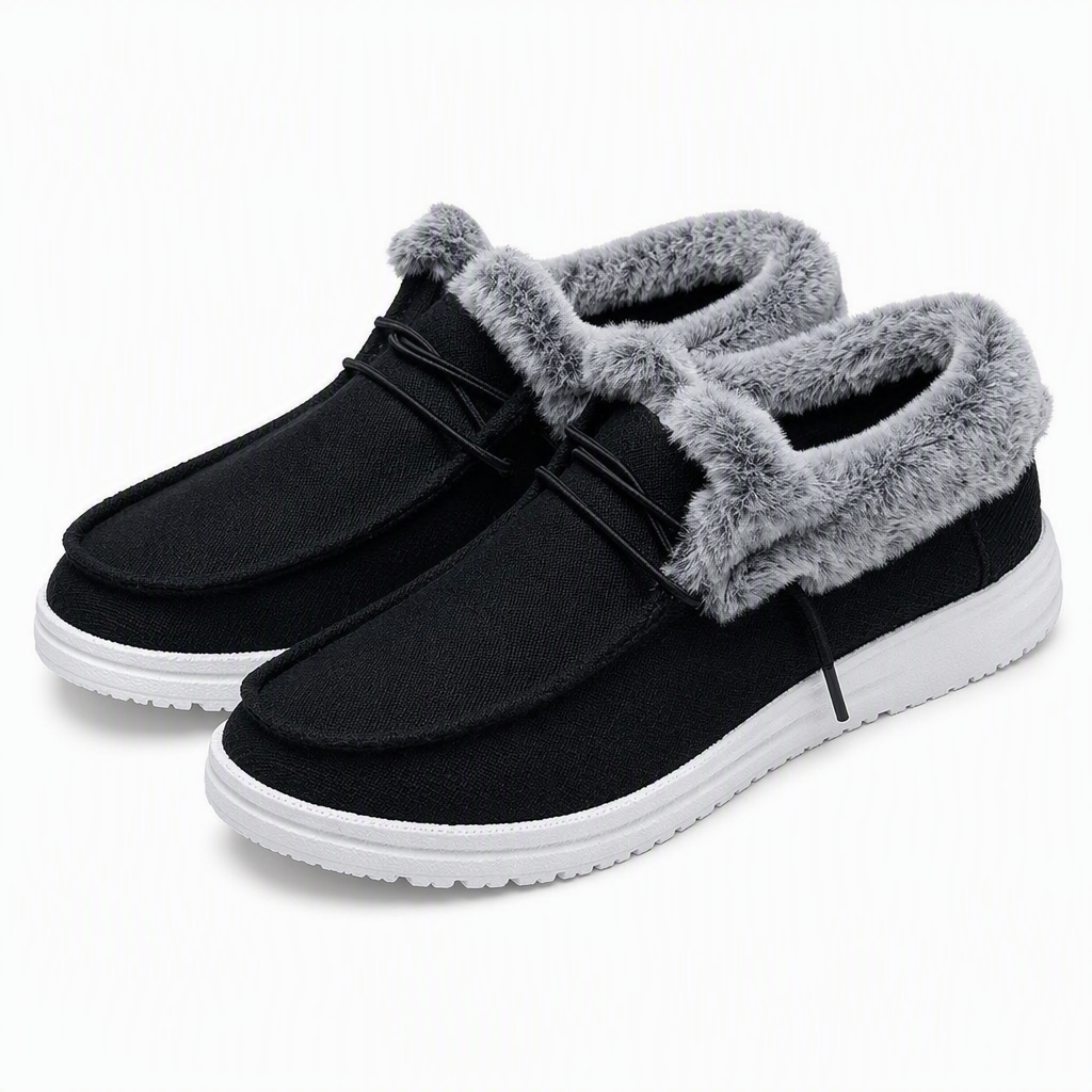 Kvinnliga avslappnade slip-on vinterskor-7