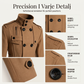 Smalpassad dubbelknäppt trenchcoat för män-1