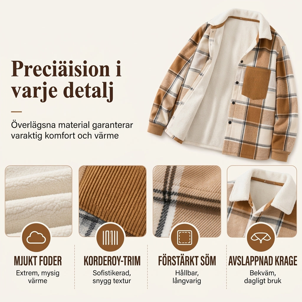 Kavajjacka i rutig design för män, ledig stil-1