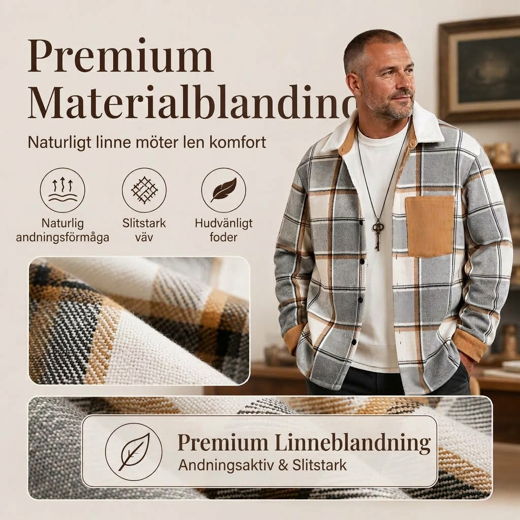 Kavajjacka i rutig design för män, ledig stil-3