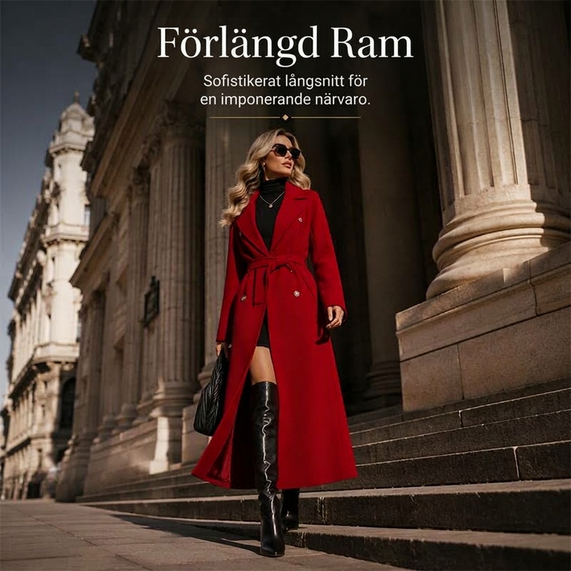 🎉🔥Nyhet & 50 % rabatt!💖🧥Elegant trenchcoat med bälte – dubbelknäppt, högkvalitativ ullkappa för damer, perfekt för höst och vinter-4