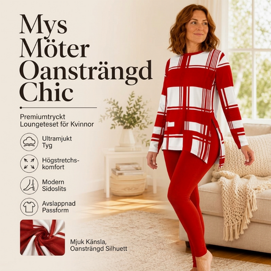 🔥50% OFF Långärmad tryckta topp & leggings-set för kvinnor