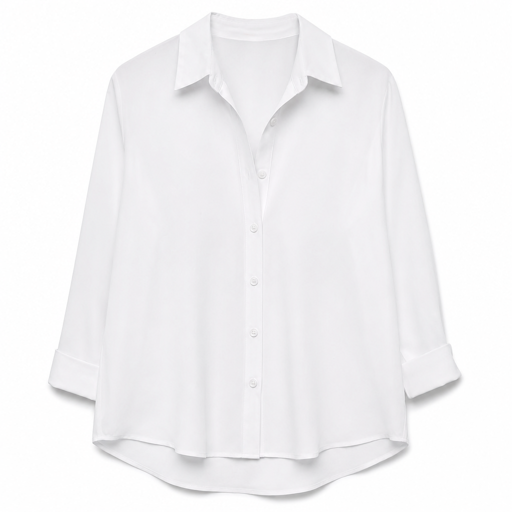 🔥50% Kvinnor Elegant Casual Långärmad Button Up Blus-8