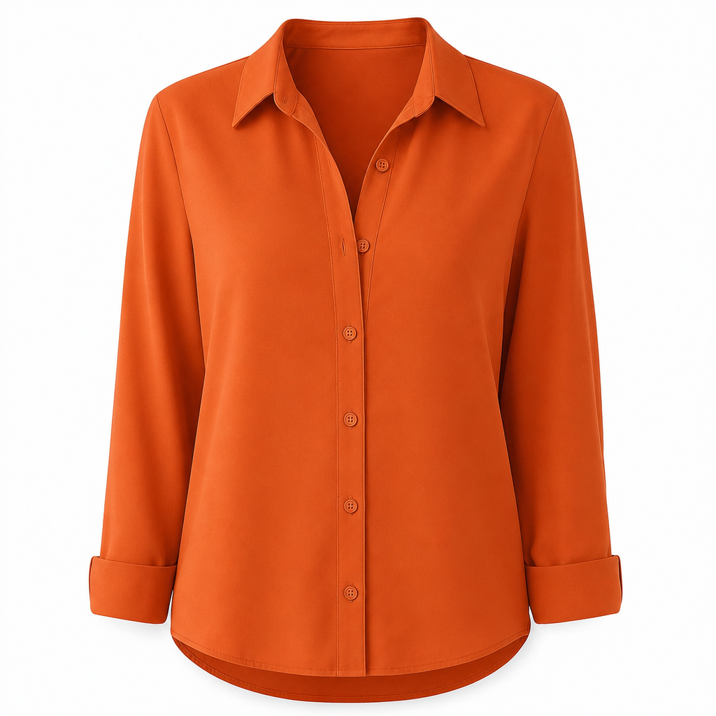 🔥50% Kvinnor Elegant Casual Långärmad Button Up Blus-12
