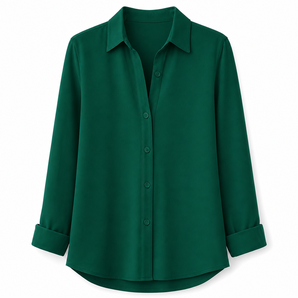 🔥50% Kvinnor Elegant Casual Långärmad Button Up Blus-19