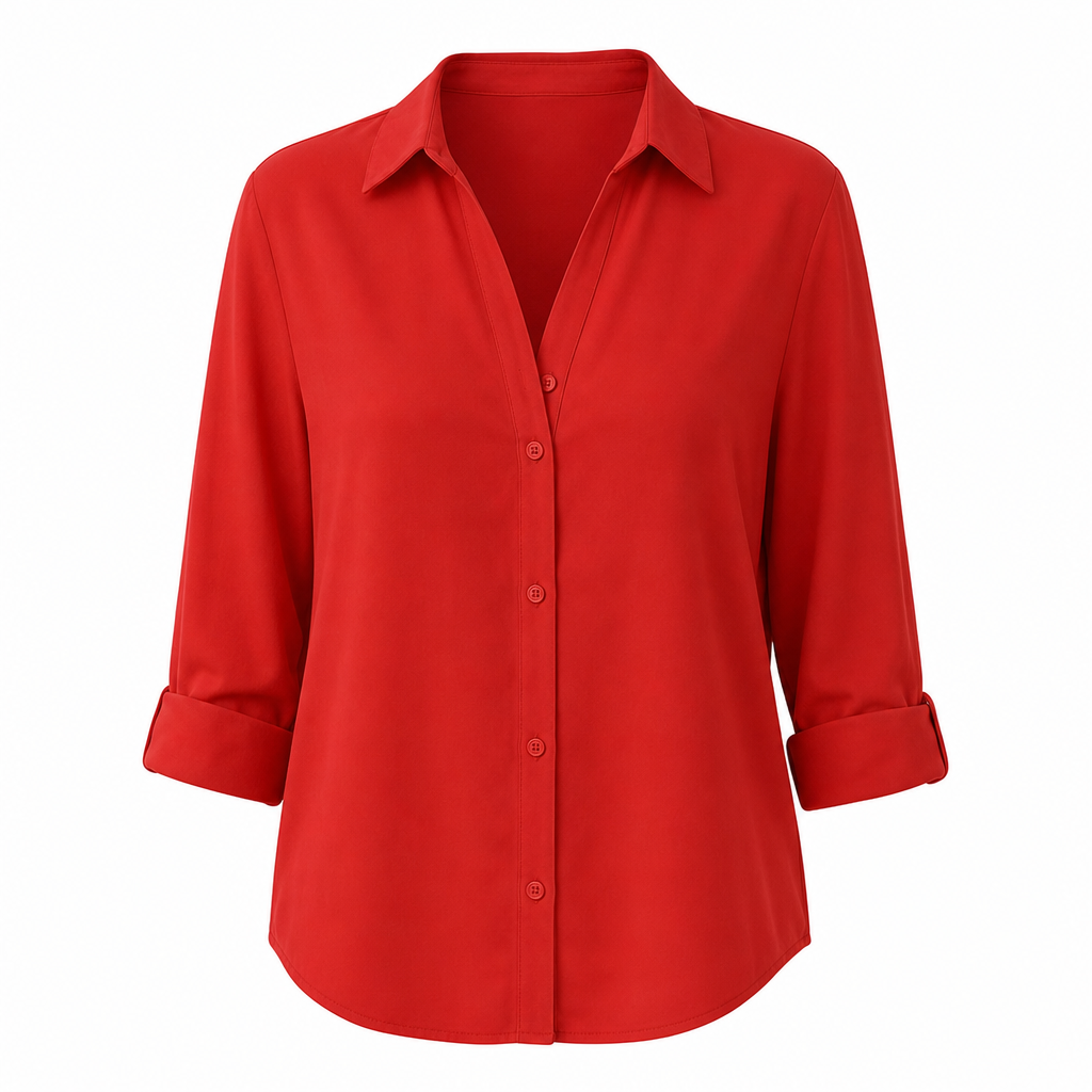 🔥50% Kvinnor Elegant Casual Långärmad Button Up Blus-24