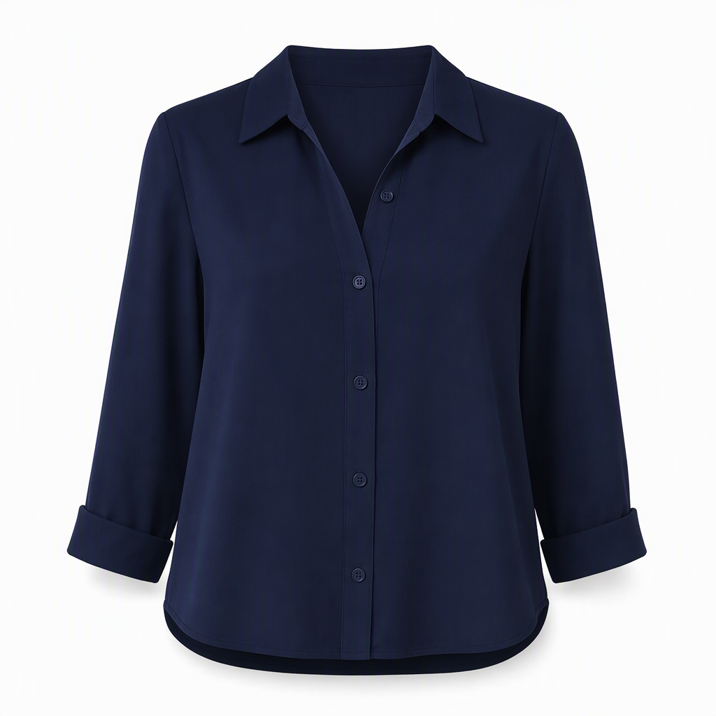 🔥50% Kvinnor Elegant Casual Långärmad Button Up Blus-25