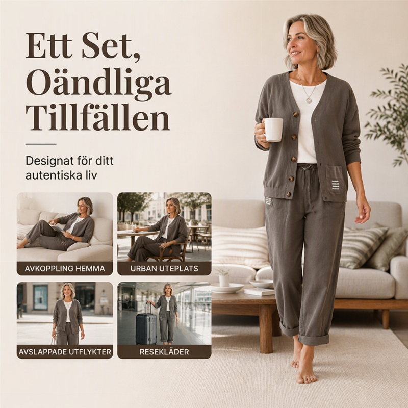 Glödlampa, 2-delars set i casual stil för dam-5