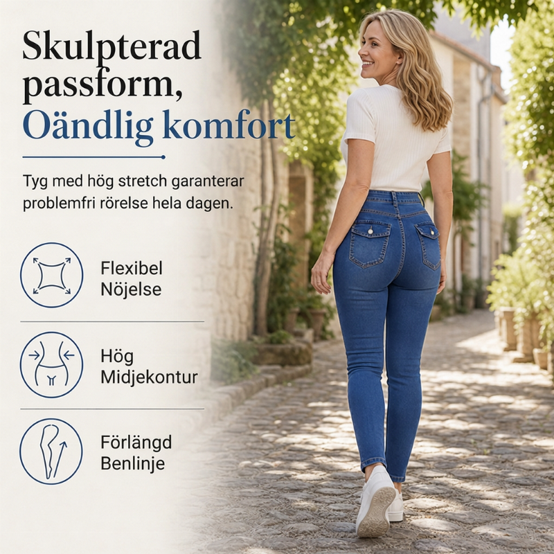 Dessa damjeans har en avslappnad passform och hög midja-4