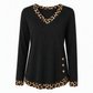 📢🎉50 % rabatt!!!🛍️✨Långärmad stickad topp med V-ringning för damer-8