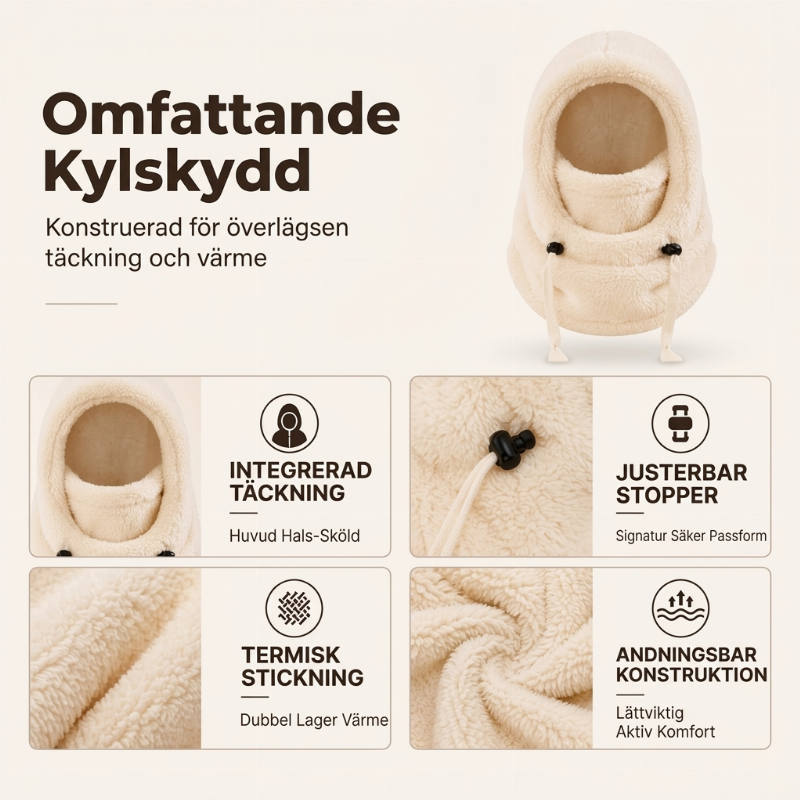🧢Vindtät termisk cykelbalaklava för barn-1