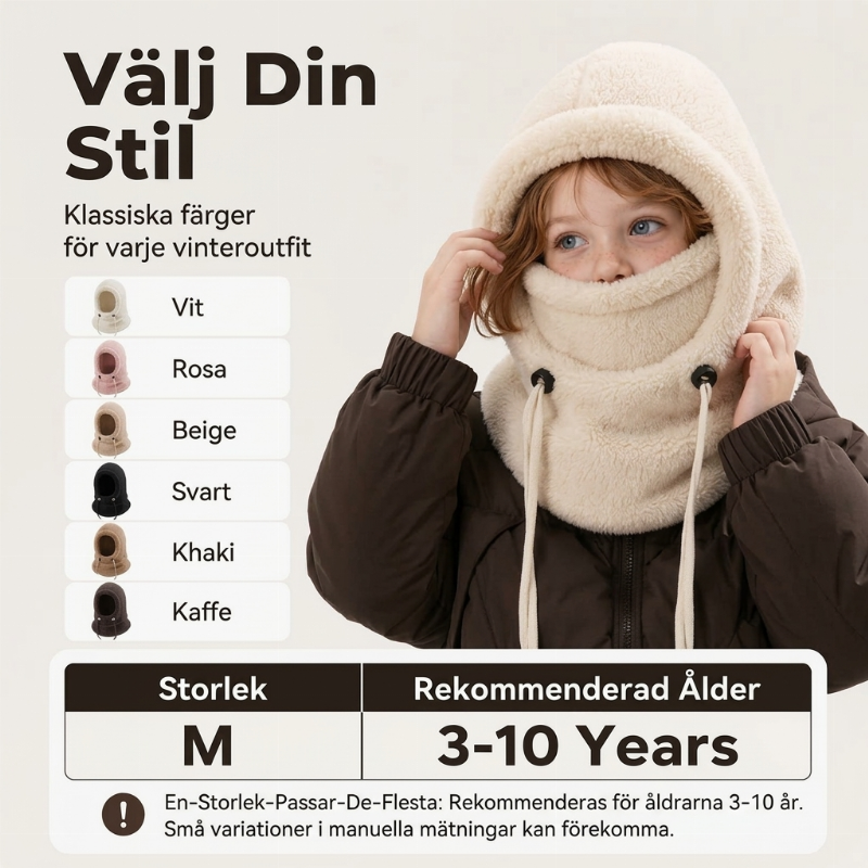 🧢Vindtät termisk cykelbalaklava för barn-2