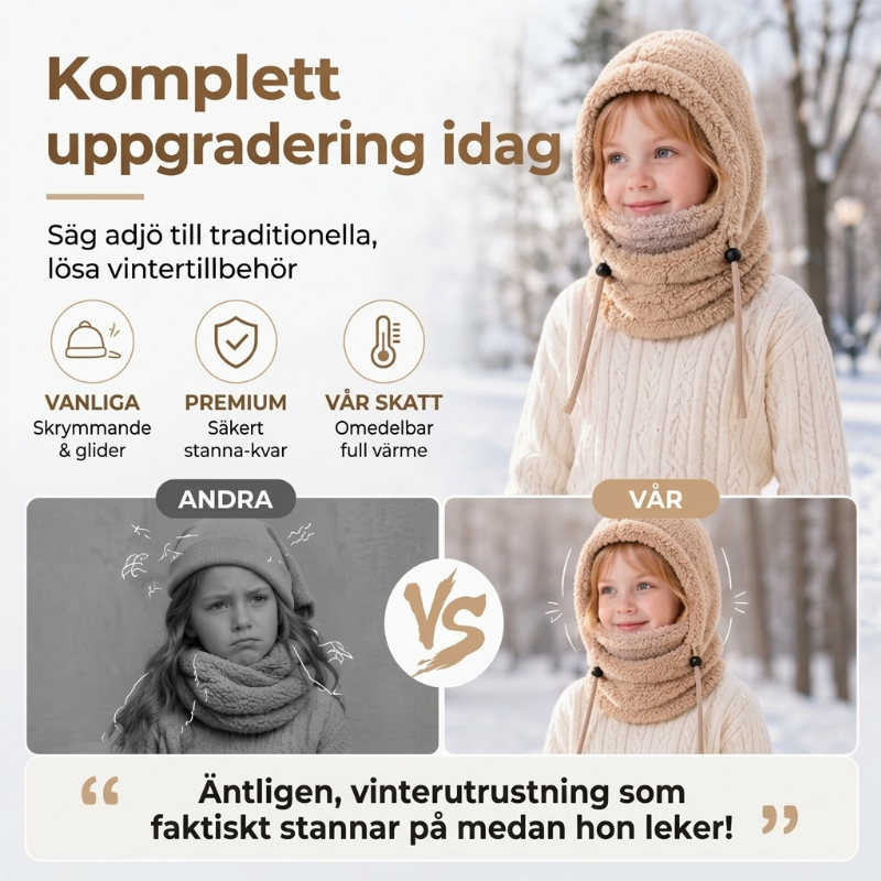 🧢Vindtät termisk cykelbalaklava för barn-3