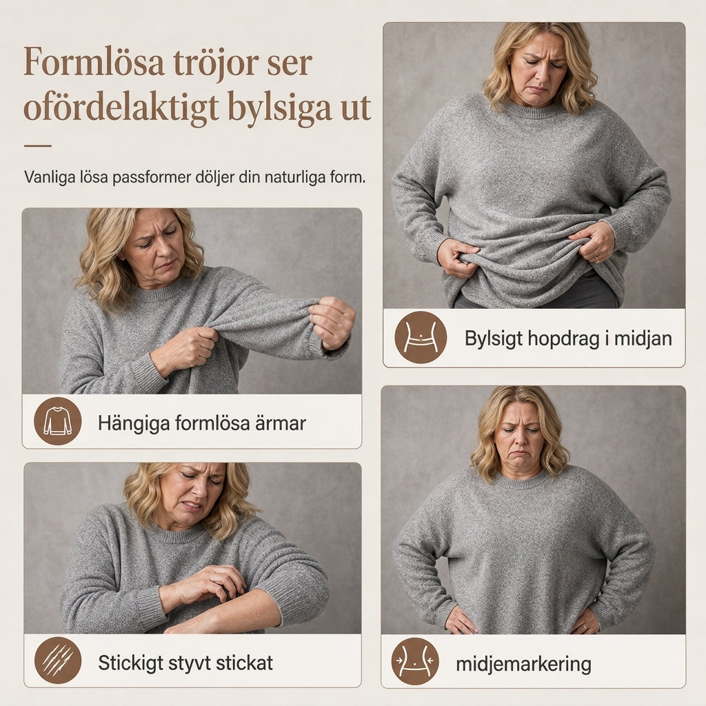 Casuel lös tröja i stickat med rund hals och långa ärmardam, med droppade axlar, fladdermusärmar och rynkdesign i sidorna-1