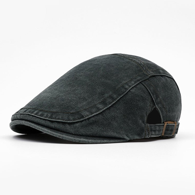 Unisex Vintage Flat Cap i Denimstil – Klassisk Baskerkeps med Retro Look & Komfortabel Passform-14