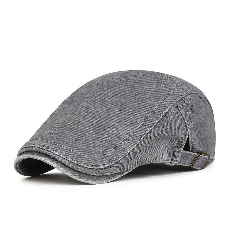 Unisex Vintage Flat Cap i Denimstil – Klassisk Baskerkeps med Retro Look & Komfortabel Passform-15