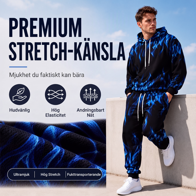 ✈️Fri frakt🔥 50 % RABATT IDAG! 🧥 Set med huvtröja och byxor för män – mysig komfort, urban stil och modern look för vardagen ✨-3