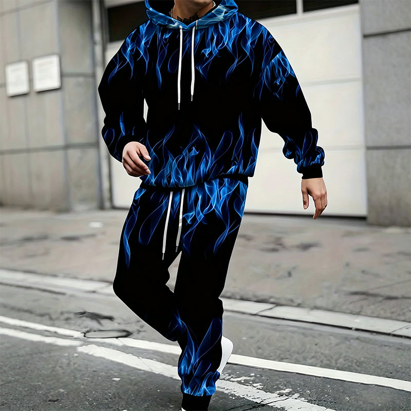 ✈️Fri frakt🔥 50 % RABATT IDAG! 🧥 Set med huvtröja och byxor för män – mysig komfort, urban stil och modern look för vardagen ✨-9