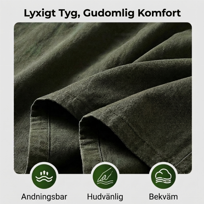 🔥50 % rabatt! Cargobyxor i bomull med flera fickor för herr-3