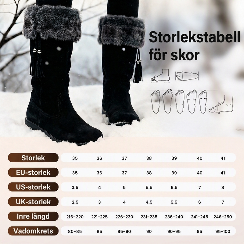 🔥50 % rabatt! 💰 Halva priset! Varma halkfria slitstarka damstövlar med mittskaft-8