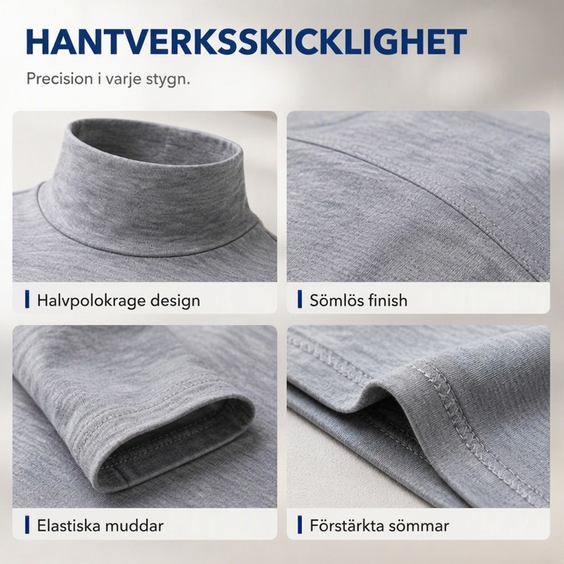 🔥50% 👕 Herrtröja med kort krage i premium mjölksilke – hög elasticitet, 3D-formad passform, mjuk, lättskött, nu till halva priset! ✨-3