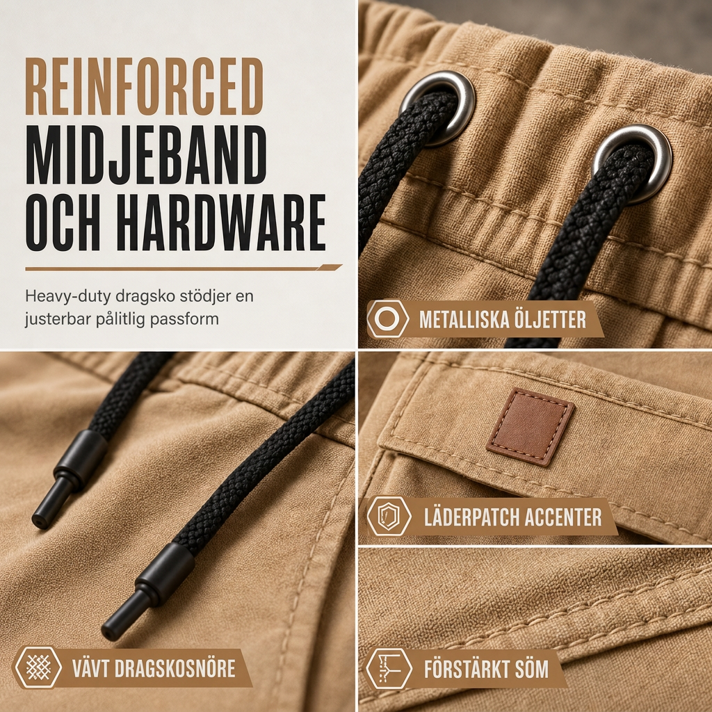 (🔥 Köp 2 – Spara mer!) Kvinnors lediga enfärgade cargo-joggers-3