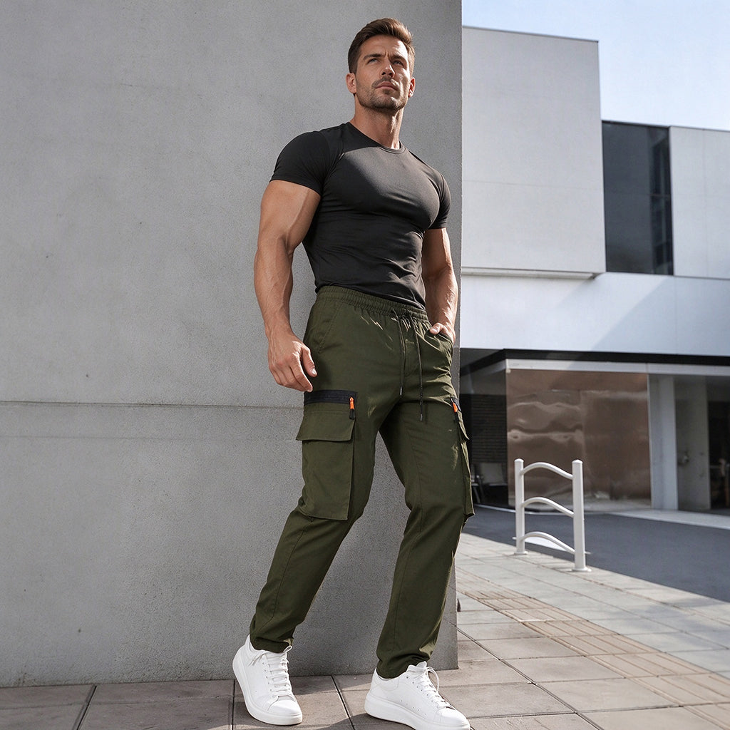 👖 Avslappnade cargobyxor för män med flera fickor – bekväma, mångsidiga, praktiska, perfekta för vardag och utomhus! ✨-10